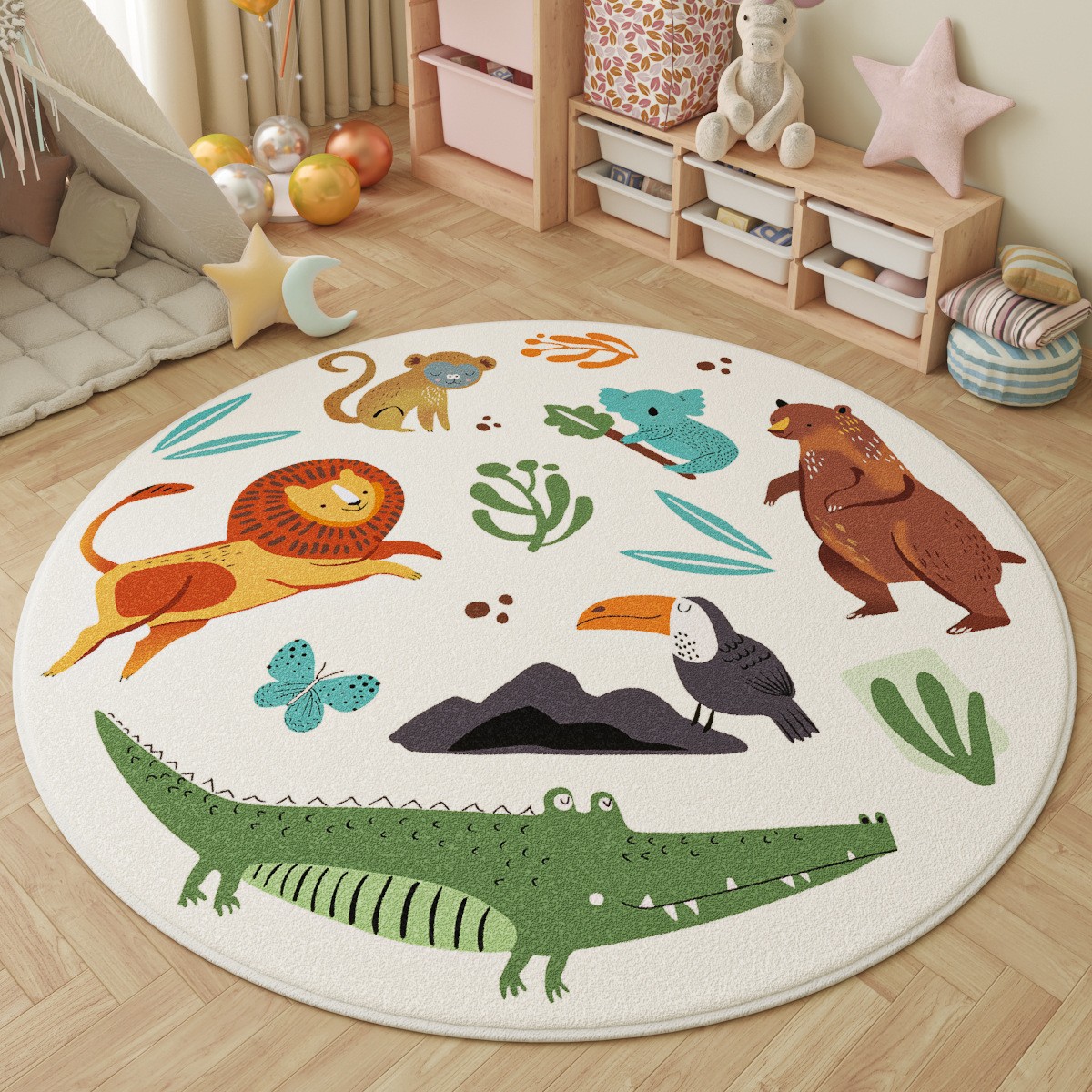 Fun in the Park Kids Round Rug - Kids Outdoor Adventure Park recension och pris